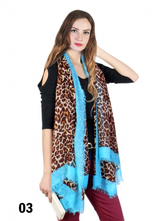 SCARF, SQUARE, FREE EDGE, LEO